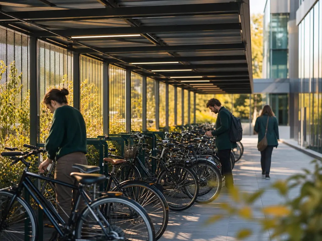 Stationnement vélo sécurisé en entreprise